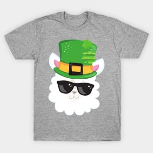 Saint Patrick's Day, Alpaca, Llama, Leprechaun Hat T-Shirt